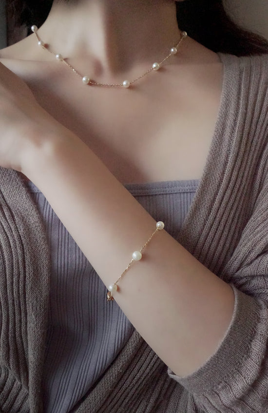 Akoya Pearl 18K Sycamore Leaves Bracelet – HELAS Jewelry